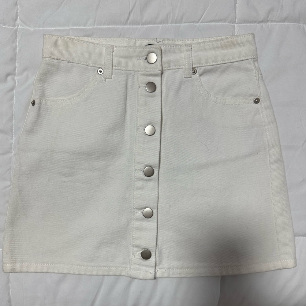 NWT White Denim Skirt